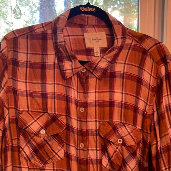 EUC Very cute Jessica Simpson lightweight Flannel Shirt - Picture 2 of 6
